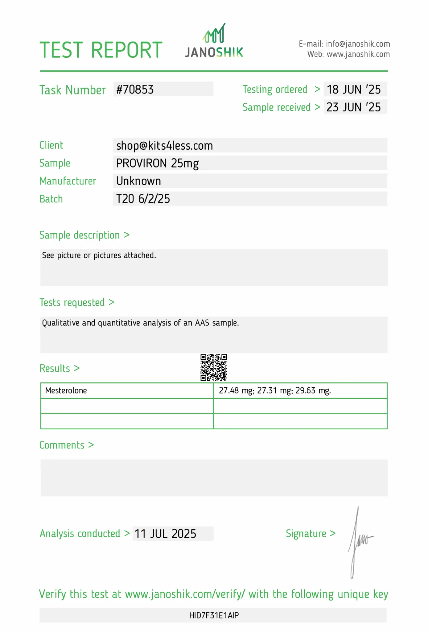 Test-Report-70853-1-1388x2048 (1) Proviron 25mg