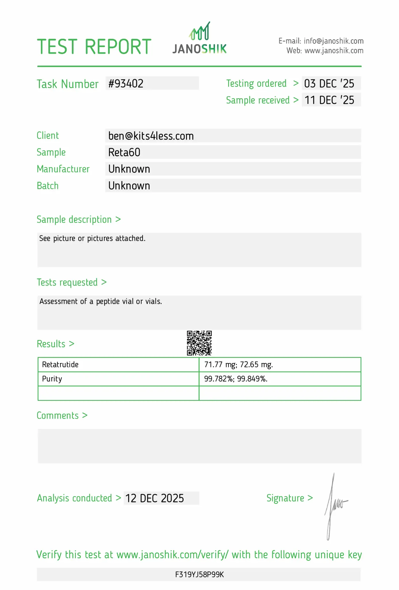 Test-Report-93402-1388x2048 Retatrutide 600mg Kit