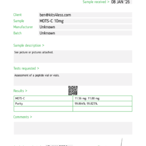 MOTS-C 10mg Vial (Single Vial)